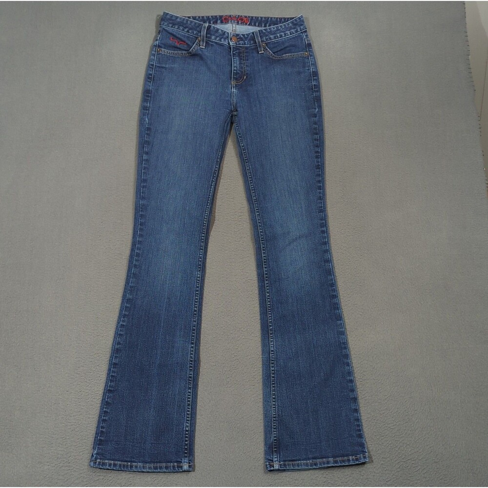 Kimes Ranch Jeans Women's 6x34 Blue Chloe Mid Rise Flare Bootcut Western Denim